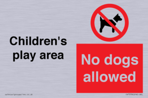 Children's play area. No dogs allowed